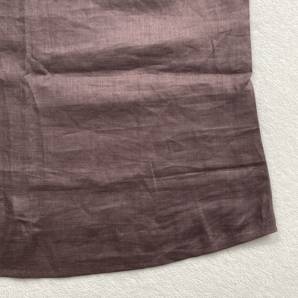 Vivid Linen Spaghetti Strap Ruffled Chest Tank Top/Camisole (Light Brown) *NWOT* - Picture 9 of 15